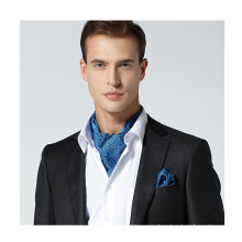 Corbata de Ascot de seda de negocios con pañuelo de moda para hombre Set de seda de Ascot